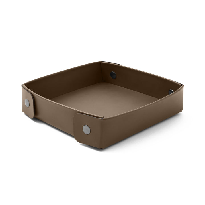 Eglooh - Perseo - Taschenleerer Leder Taubengrau - Schreibtisch-Organizer mit modernem Design - Abla