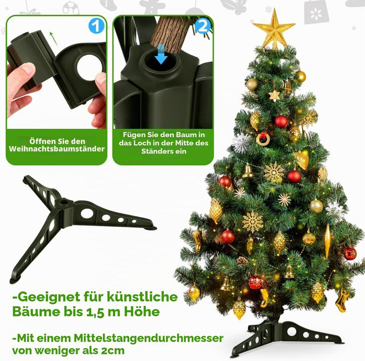 Veemoon Künstlicher Weihnachtsbaum-Basisständer DIY-Weihnachtsbaumhalter Weihnachtsbaumbeine Ersatz