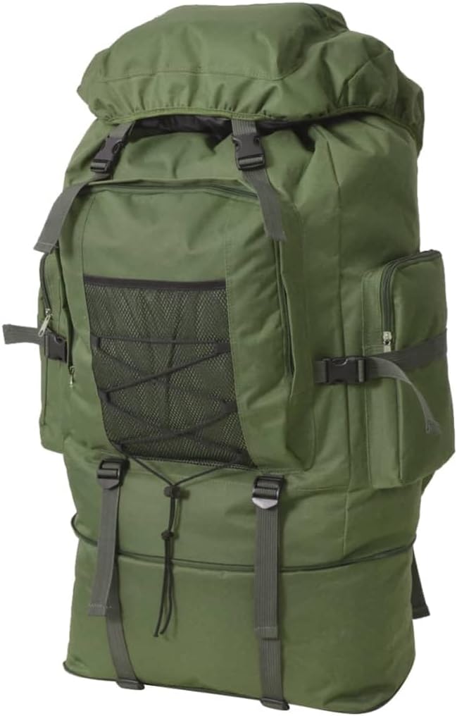 vidaXL Trekkingrucksack Armee Rucksack Kampfrucksack Wanderrucksack XXL 100 L 100 l Grün, 100 l Grün