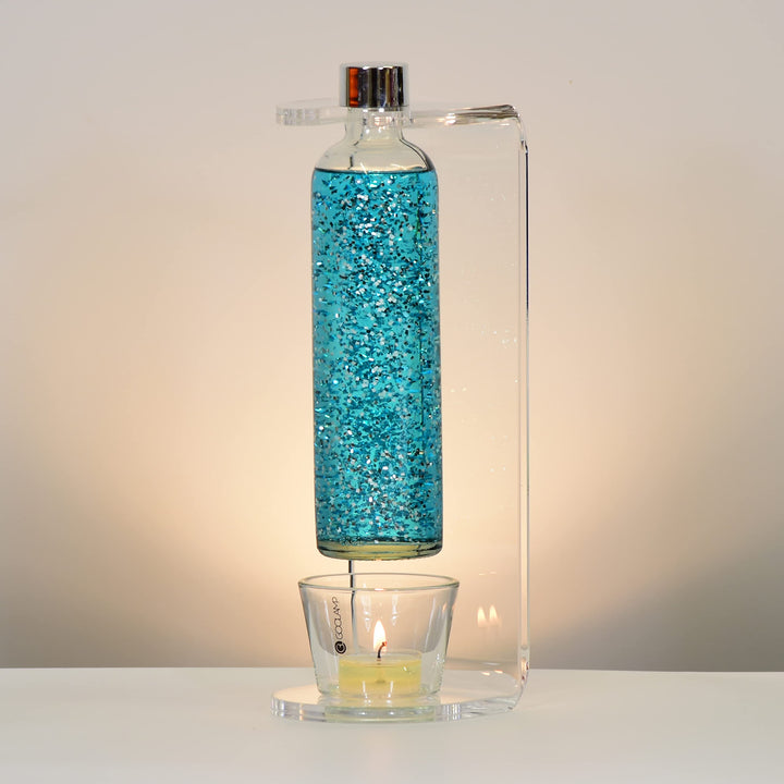 GOOLAMP CandleGlow C1 Glitter Teelicht-Lampe (Hell-Blau), Hell-blau