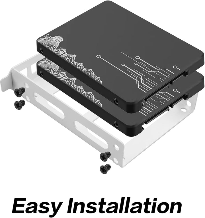 YAODHAOD 2,5 "/3,5" PCI-Slot-SSD-Montagehalter Hinterpanel-Montagehalter, 2 x 2,5-Zoll-SSD-zu-PCI-in