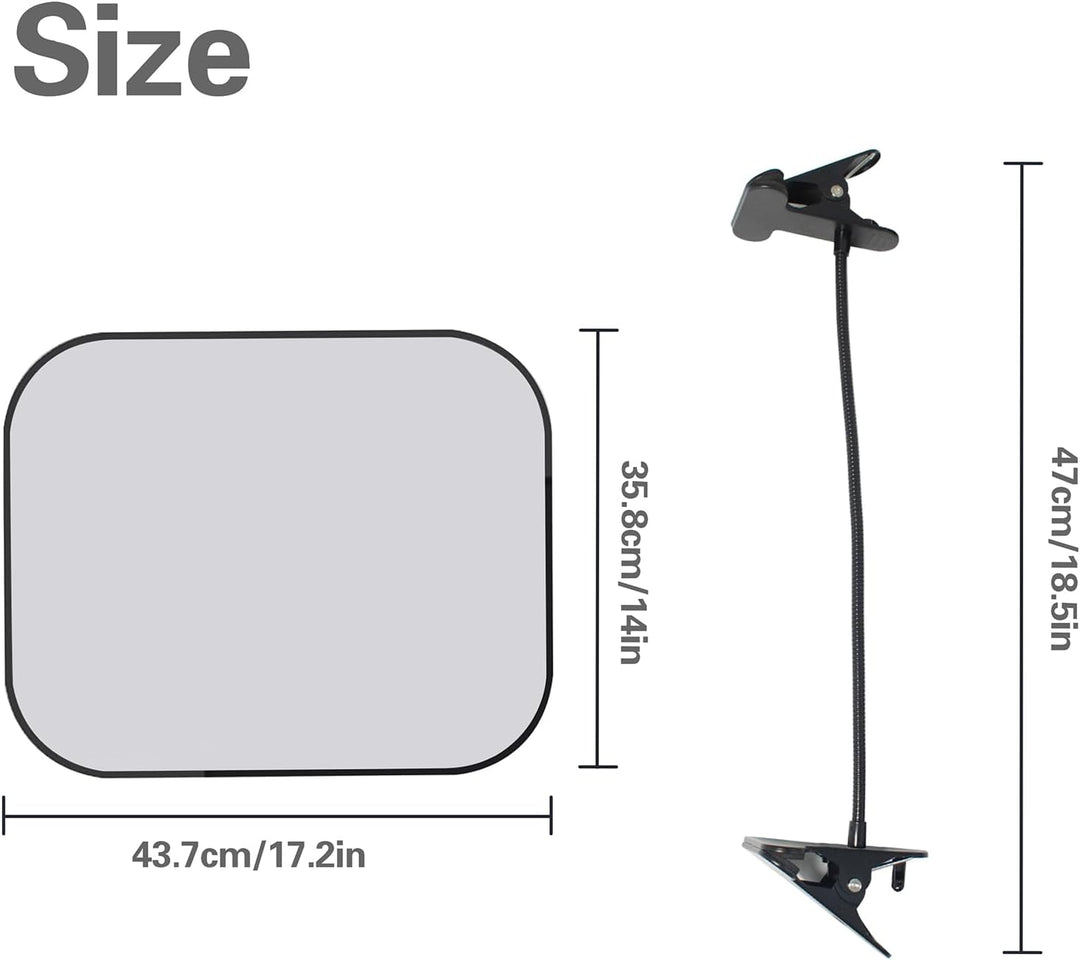 2 Stück Laptop Sonnenblende für Arbeiten im Freien,mit flexiblem Clip-Ständer,Wasserdicht, Faltbar,