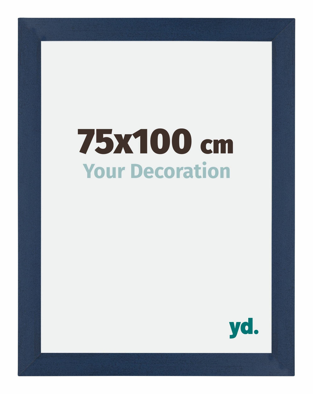 yd. Your Decoration - Bilderrahmen 75x100 cm - Dunkelblau Gewischt - Billderrahmen aus MDF mit Acryl