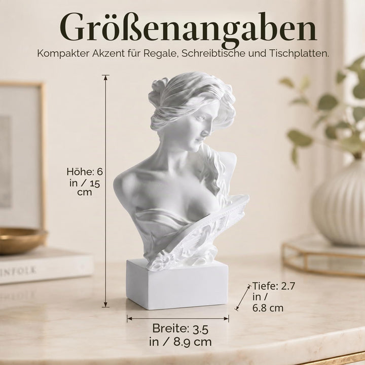 LCCCK 15.2 cm H Weiss Aphrodite Statue Skulptur, Harz Griechische Mythologie Büste Statue, für Koket