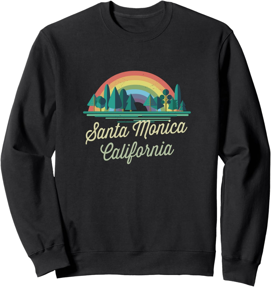 Santa Monica Regenbogen Urlaubsstadt Souvenir Sweatshirt