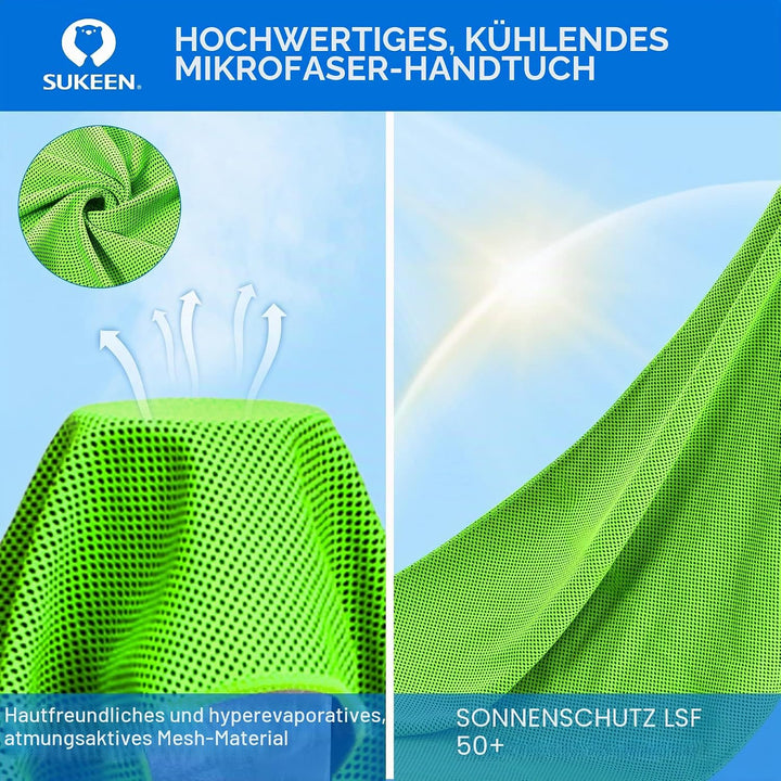 Sukeen Kühltuch Set, kühlendes Handtuch Kühltücher Hals, Handtuch kühlend, Cooling Towel, Kühltücher