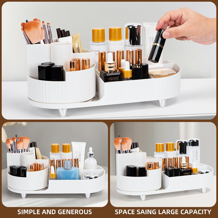 Cinnani Make Up Kosmetik Organizer, 360°Drehbarer Beauty Organizer, Multifunktionale Kosmetikaufbewa