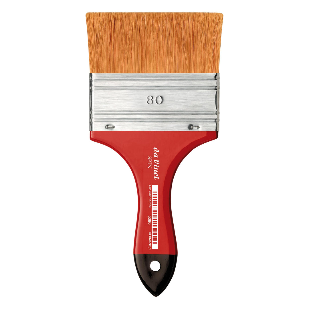 da Vinci Watercolor Series 5080 CosmoTop Spin Pinsel, Wasch-Synthetik mit rotem Griff, Grösse 80 (50