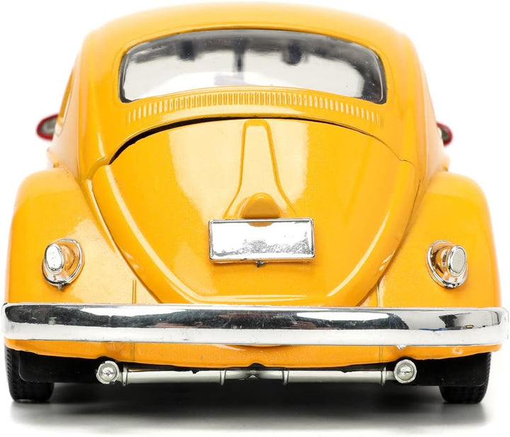 Jada Toys VW Käfer 1959 mit Figur Oscar aus der Sesamstrasse - bunter Volkswagen Beetle (16,5 cm) au