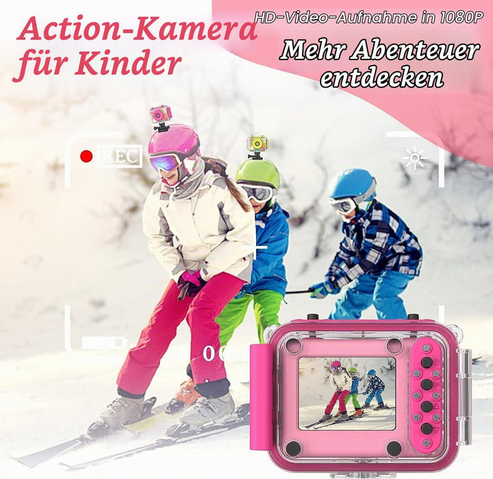 CHAKEYAKE Kinderkamera, 20MP 1080P HD Kinder Kamera Unterwasser, Digitalkamera Unterwasserkamera Kin