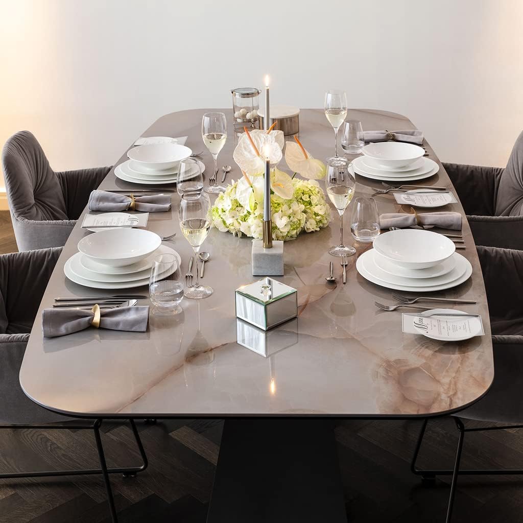 Villeroy & Boch Signature MetroChic Blanc Suppenteller, Durchmesser 20 cm, Tiefe 5 cm, Weiss