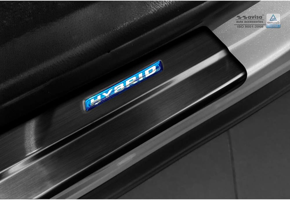 Avisa Black INOX Door sill Protectors Compatible with Toyota C-HR 2016-2019 & Facelift 2019- & RAV4