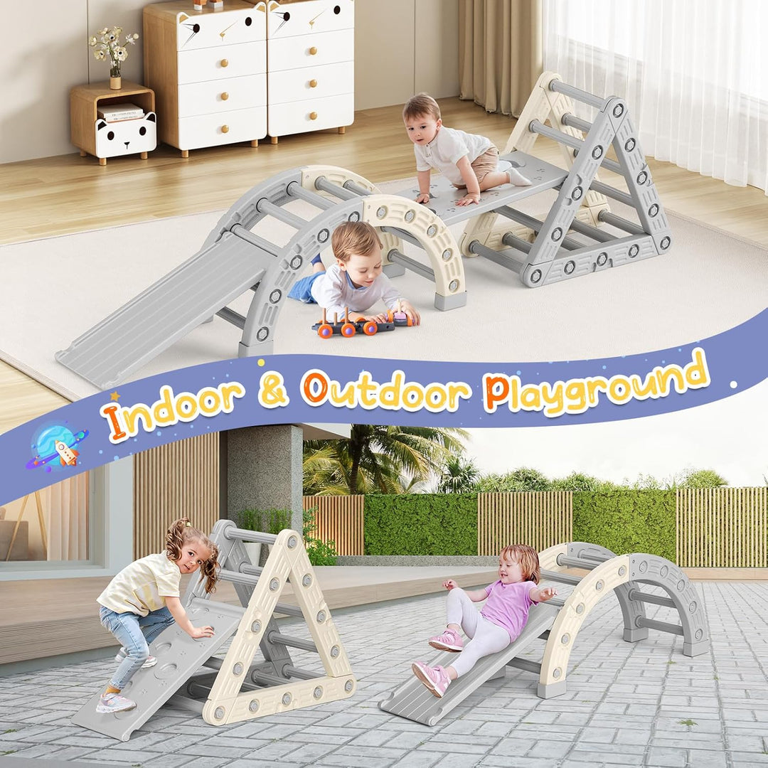 Toddler Klettergerüst, Stativ-Kletterleiter aus Kunststoff, für Kinder, Montessori Outdoor,Indoor-Sp