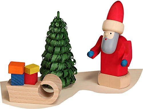 Seiffener Volkskunst Leuchterbogen Weihnachtsmotiv, Länge 25 cm, natur, original Erzgebirge SV 15302