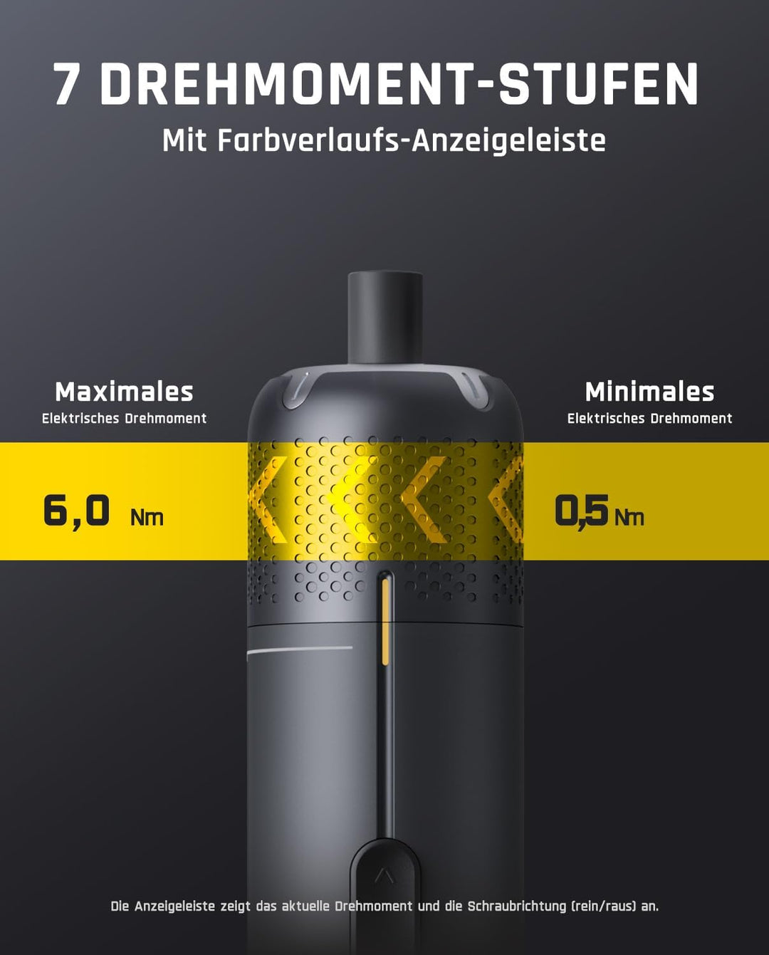 Fanttik S2 Pro Max Elektroschrauber Akkuschrauber Set, 7 Drehmomenteinstellungen, 0,5 bis 6 Nm, 16 m