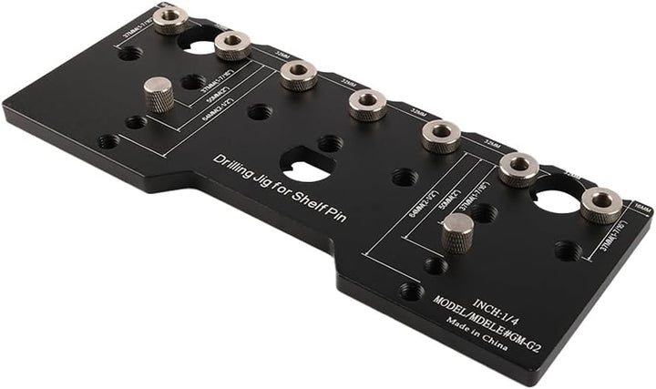 Namvo Bohrlehre für Holzdübel, 32 mm, Scharnierlehre, Bohrführung aus Aluminiumlegierung für Regale,
