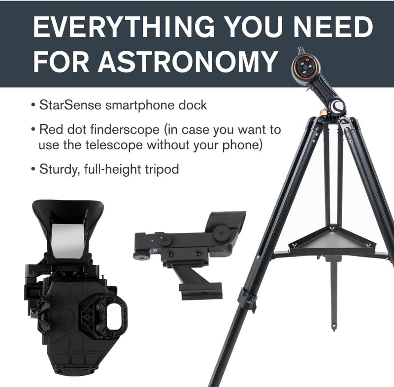 Celestron 22460 StarSense Explorer DX 102AZ Smartphone App-fähiges Refraktor-Teleskop, kompatibel mi