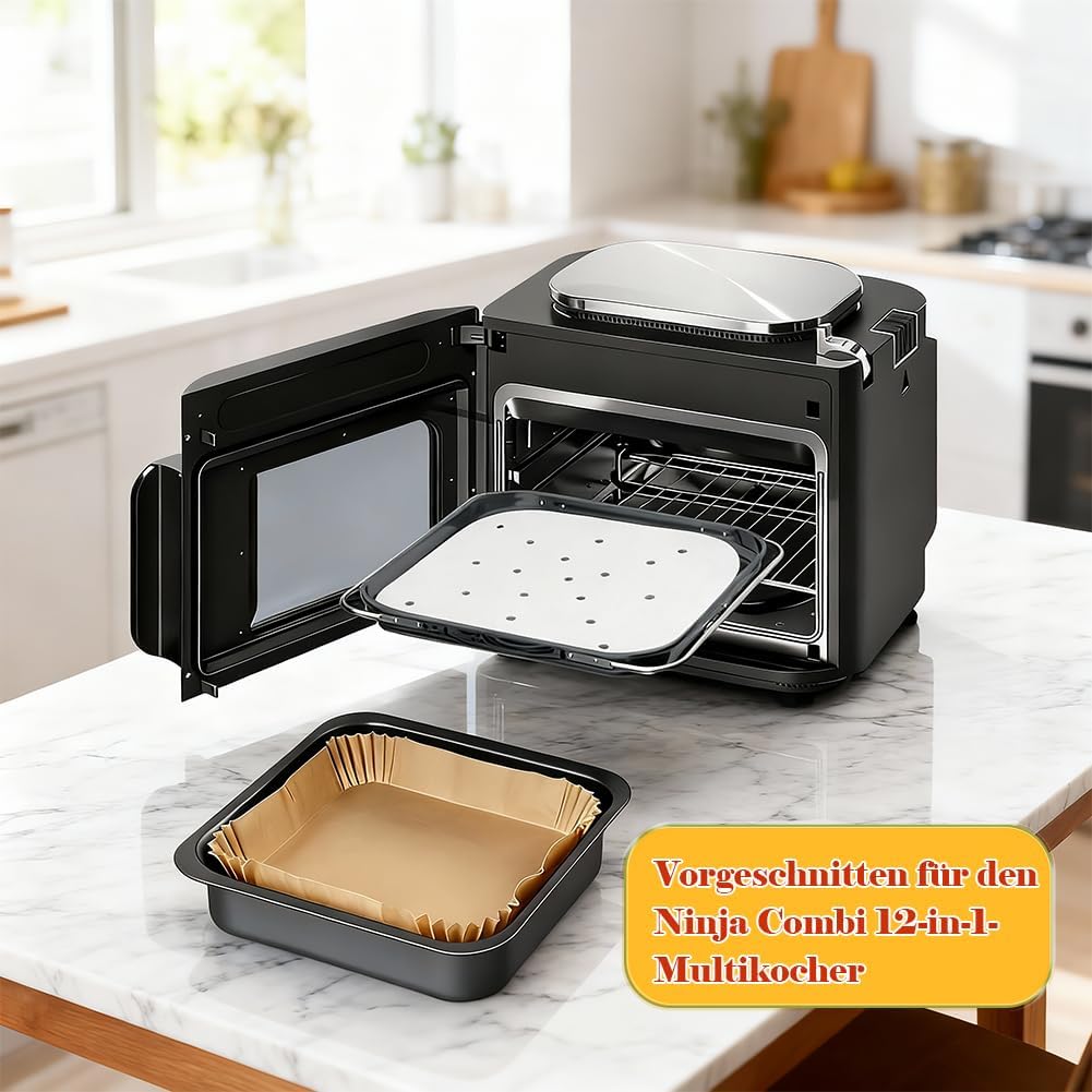 BYKITCHEN 200PCS Air Fryer Liners for Ninja Combi 12-In-1 Multi-Cooker, 100PCS Disposable Air fryer