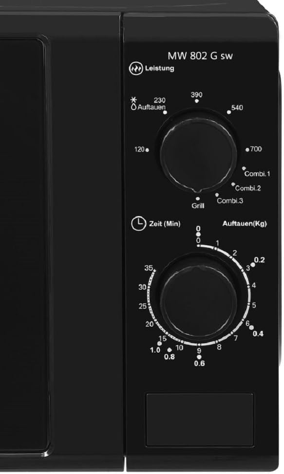 Exquisit MW900-030G Mikrowelle 20L 1000W Grill schwarz