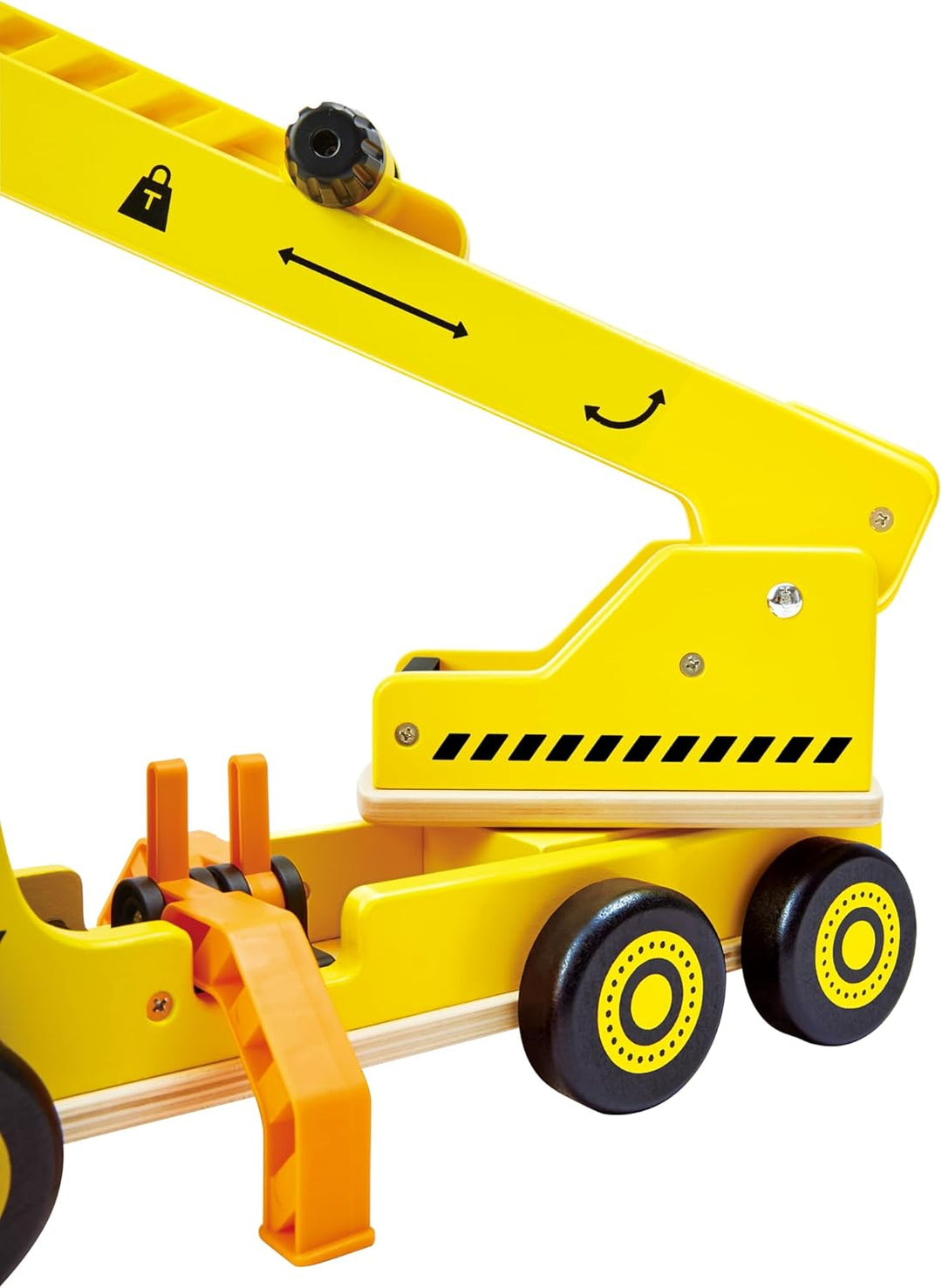 Hape Mobiles Kran- & Baustellenset, ausfahrbarer Kranarm, Rollenspiel für Kinder, aus Holz, ab 2 Jah