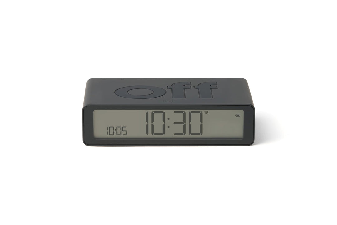 Lexon Flip Classic Digitaler Wecker mit umkehrbaren EIN/Aus-Seiten, wiederaufladbare Nachttischuhr m