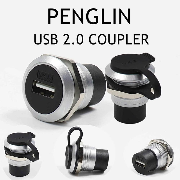 PENGLIN USB 2.0 Panel Mount Koppler 2 Stück, USB-Durchgangsanschluss, Buchse zu Buchse Bulkhead Exte