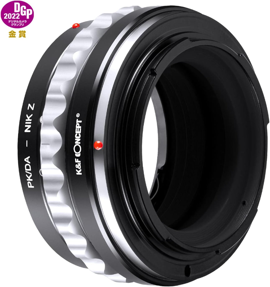 K&F Concept Lens Mount Adapter PK/DA-NIK Z Manual Focus Kompatibel mit Pentax K Mount (PK/DA) DSLR-O