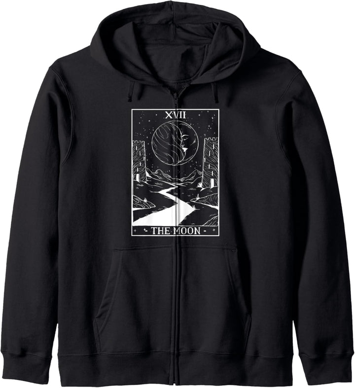 Tarot Karte Der Mond Hexe Wahrsagerin Wicca Goth Kapuzenjacke