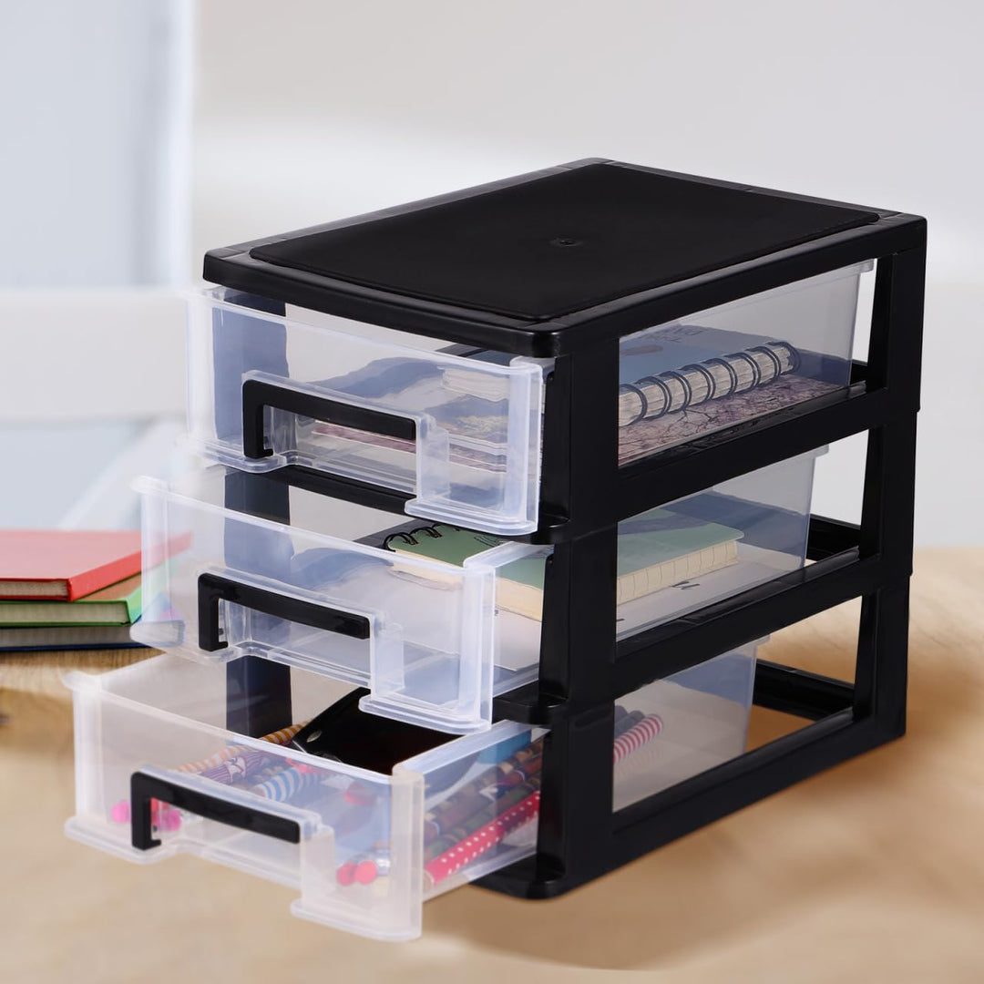 IMIKEYA Schreibtisch Organizer mit Schubladen - Klein Desk Schubladenbox Lagerung Schublade Multi-Sc