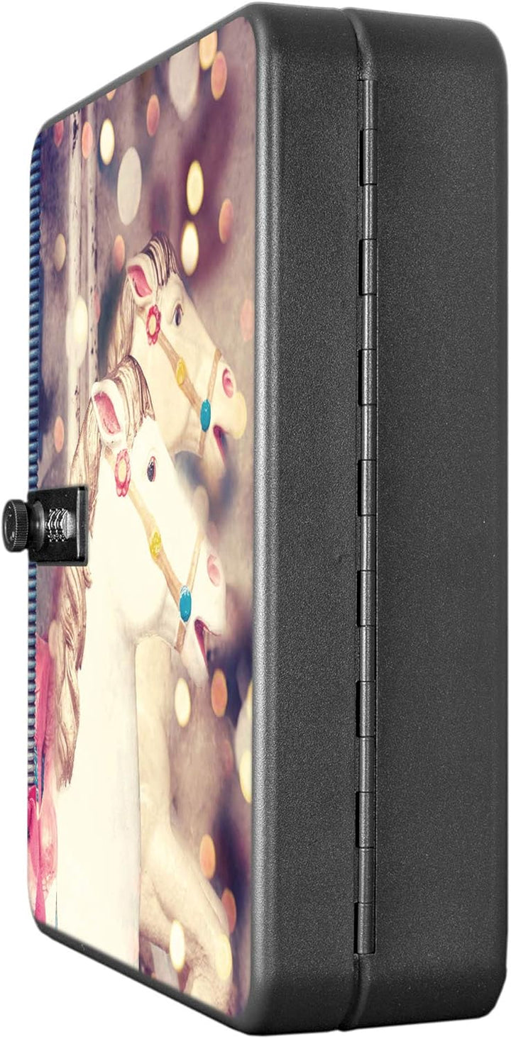 banjado® Burg-Wächter® abschliessbarer Schlüsselkasten mit Motiv Kinderkarussell für 36 Schlüssel -