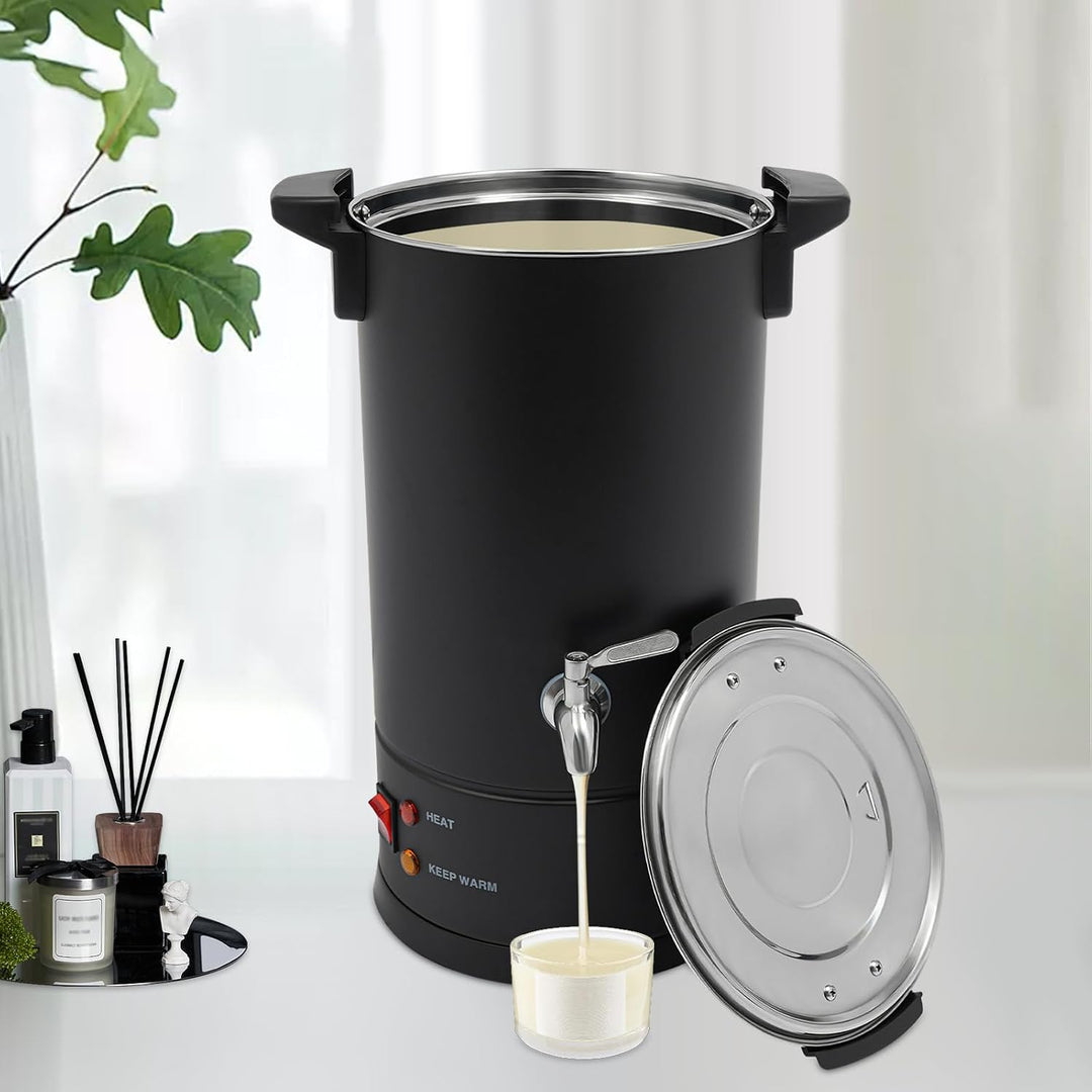 ZNLLQZN 10L 1800W Wachskocher Wachsschmelzer Wachsschmelzgerät (Schwarz) | 30-110°C, Heizen &amp; Warmha