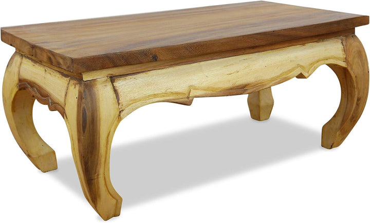 livasia Opiumtisch, Couchtisch, Sofatisch, Massivholztisch, Beistelltisch (Natur), Natur