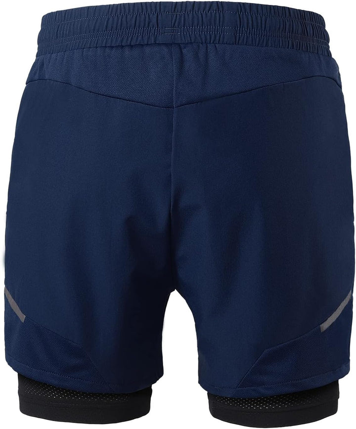 ARSUXEO Laufshorts Herren Laufhosen 2 in 1 Trainingsshorts Kurze Turnhose mit Mesh Liner Reissversch