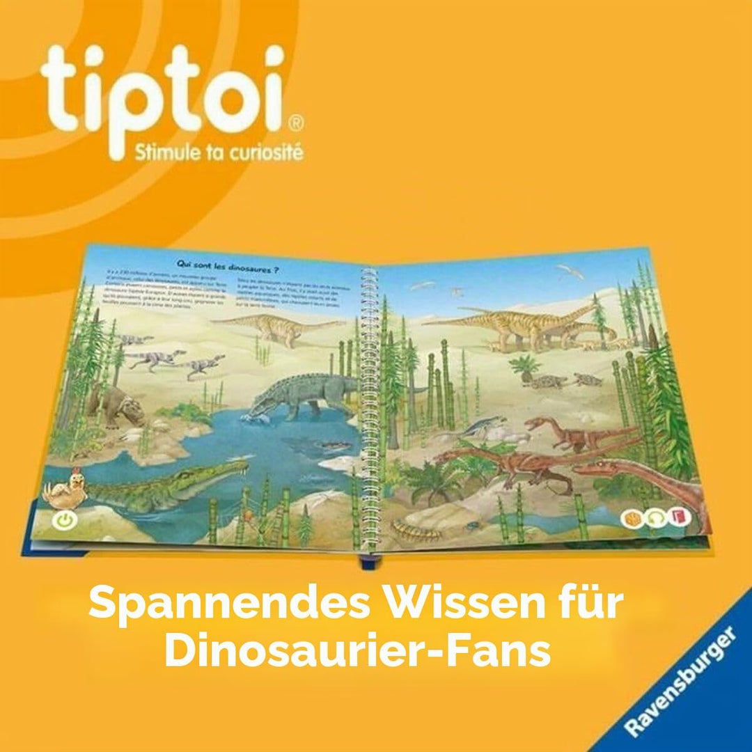 Ravensburger - tiptoi® – Starter-Set – Leser + Buch Ich entdecke die Dinosaurier – elektronisches Le