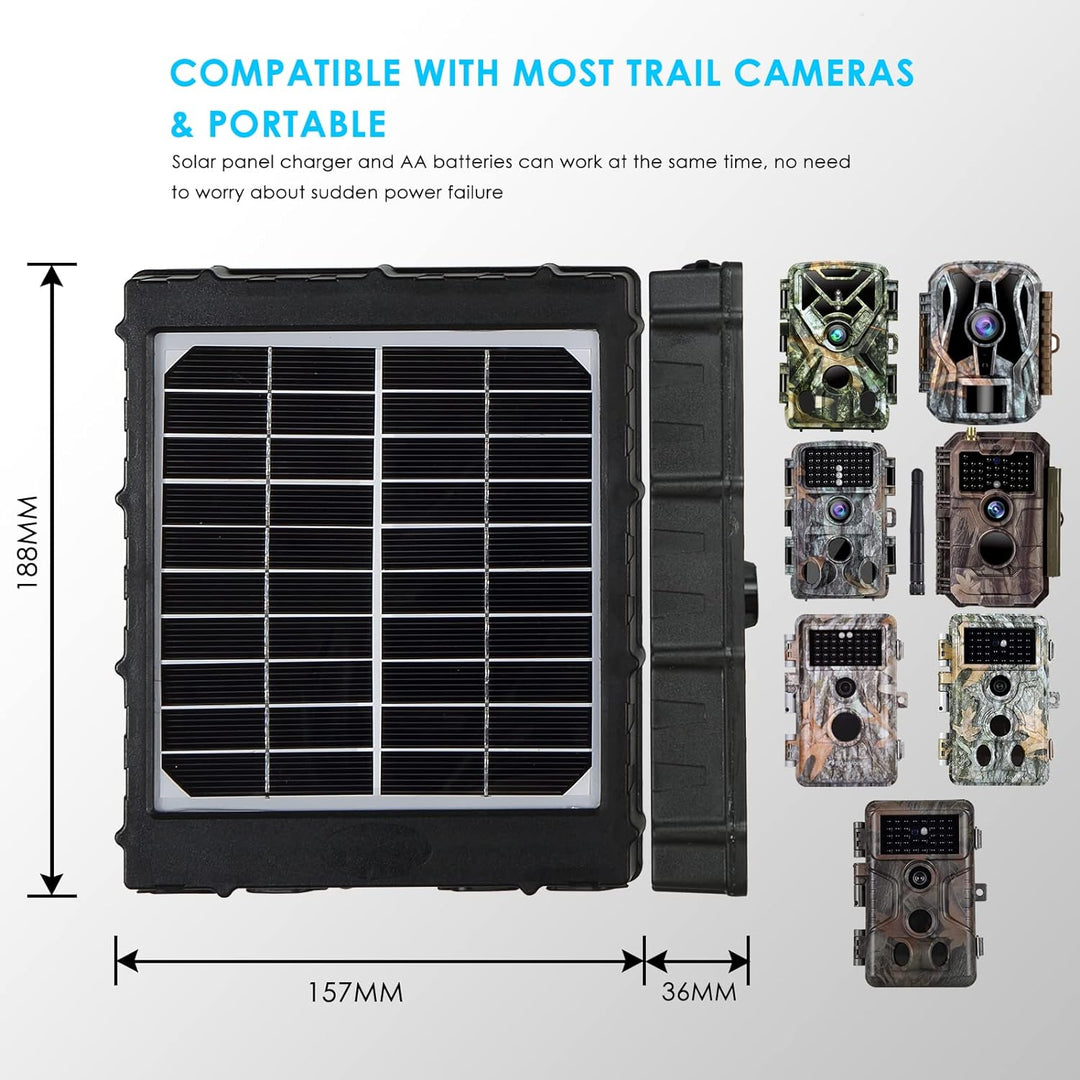 Folgtek 8000mAh Solarpanel 12V/1.2A, 9V/1.6A, 6V/2.4A Ausgang, Externer Eingang 5 V/2A IP66 Wasserdi