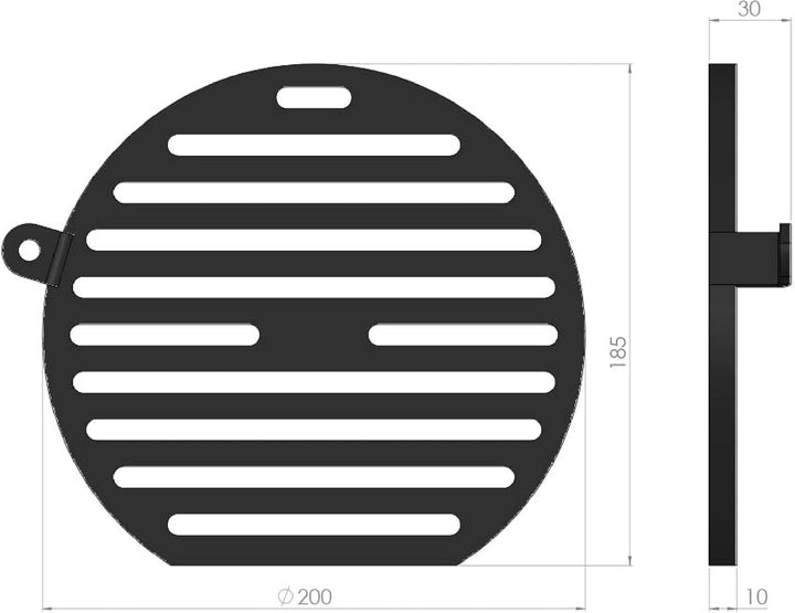 Kaminrost/Ascherost Eckig 200 x 185 x 10 mm passend für Koppe K75 ** Kaminöfen inkl. Modellübersicht