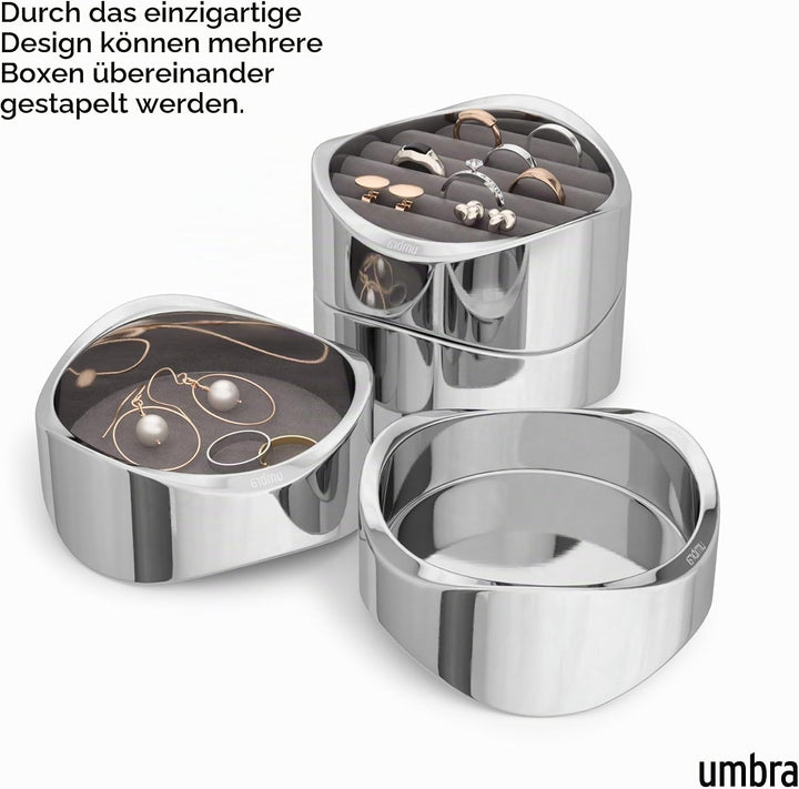 Umbra Wavy Schmuck Organizer, stapelbar, Chrom