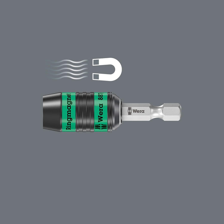 Wera 887/4 RR SB Rapidaptor Universalhalter mit Ringmagnet, 1/4 Zoll x 57 mm, 05073511001, /