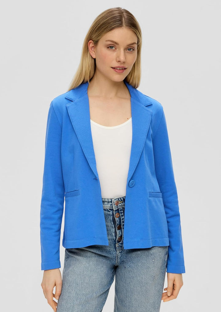 s.Oliver Blazer aus Sweatstoff 36 5531_royalblau, 36 5531_royalblau