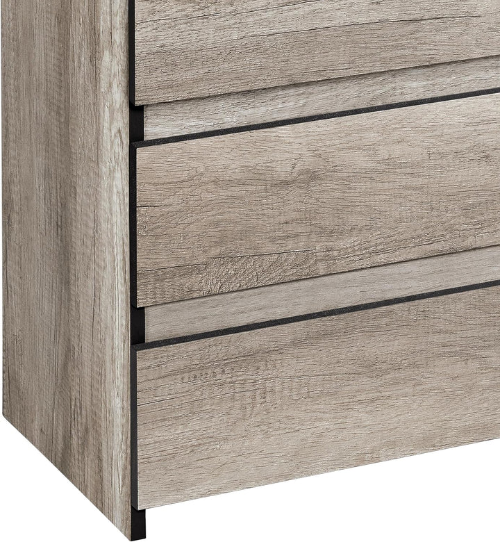 Yaheetech Nachttisch Nachtschrank Boxspringbett Nachtkommode mit 3 Schubladen Moderner Beistelltisch