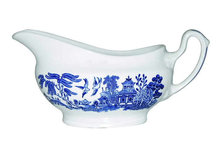 Churchill BLU Willow Georgianische Sauciere 340 ml, Keramik, mehrfarbig, 20 x 8,5 x 8 cm
