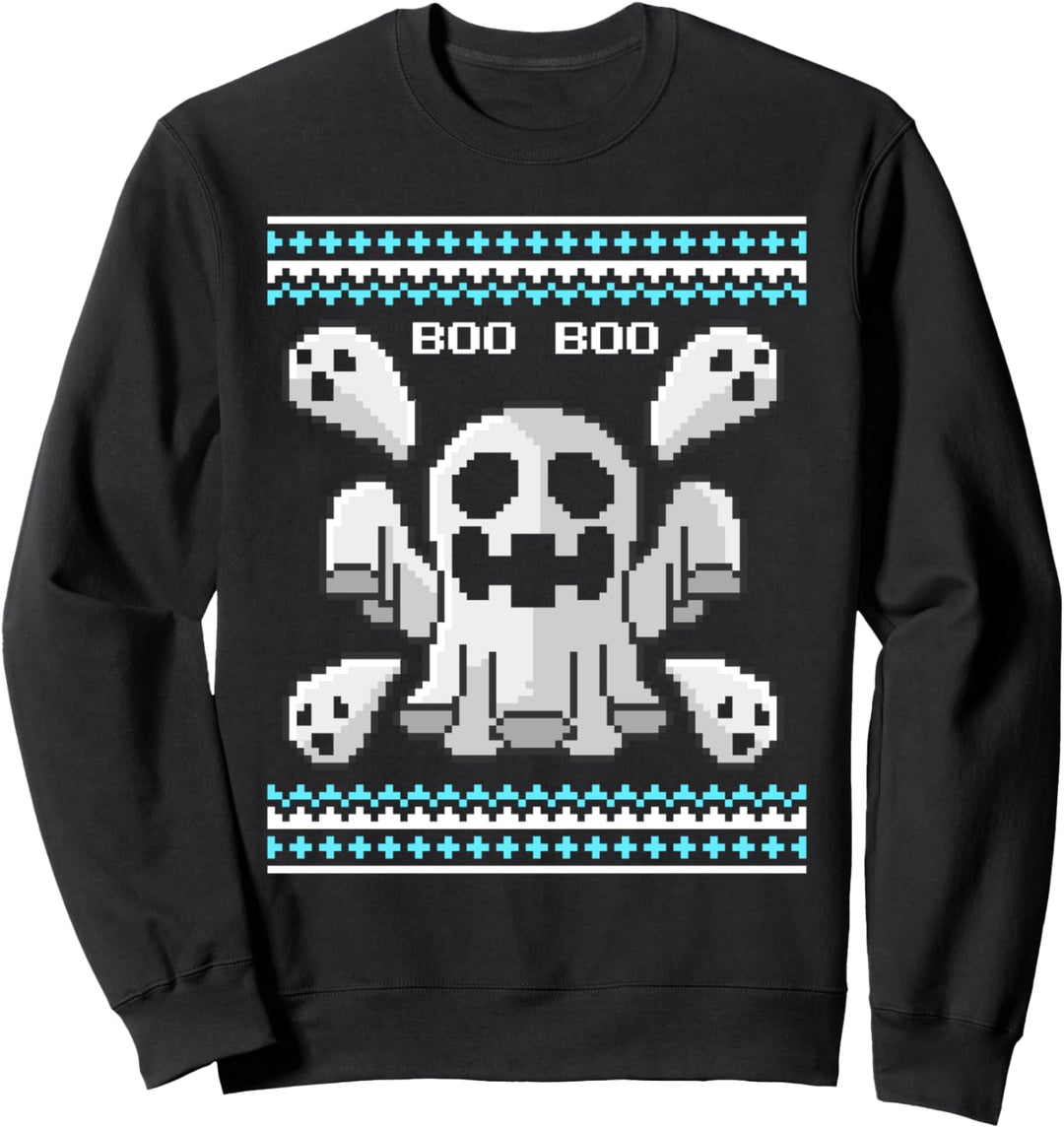 Boo Boo Ugly Halloween Sweater Funny Spooky Ghosts Ugly Sweatshirt