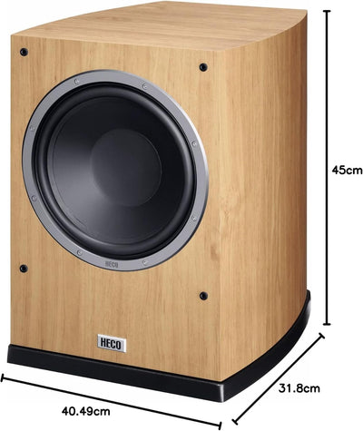 HECO Victa Prime Sub 252 A | Aktiver Heimkino-Subwoofer | 260mm Langhubtreiber mit max. 200 Watt, Fa