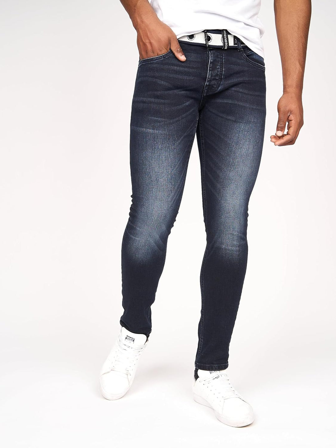 Crosshatch Herren Barbeck Slim Jeans 32W / 34L Light Wash, 32W / 34L Light Wash