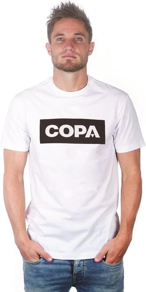 COPA Herren Box Logo T-Shirt mit Rundhalsausschnitt, weiss, M