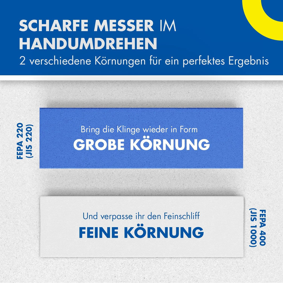 Zische Abziehstein 200x60x25 mm FEPA 220/400 - Schleifstein aus Edel-Korund - Messerschleifer zweise