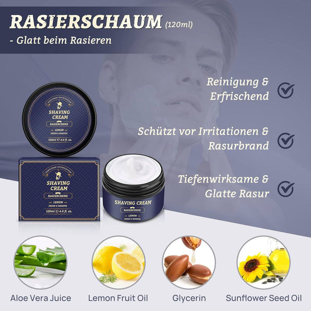 Bartpflege Set für Männer, Hochwertig Bart Rasierset Geschenke für Männer - Bartwuchsmittel Herren m