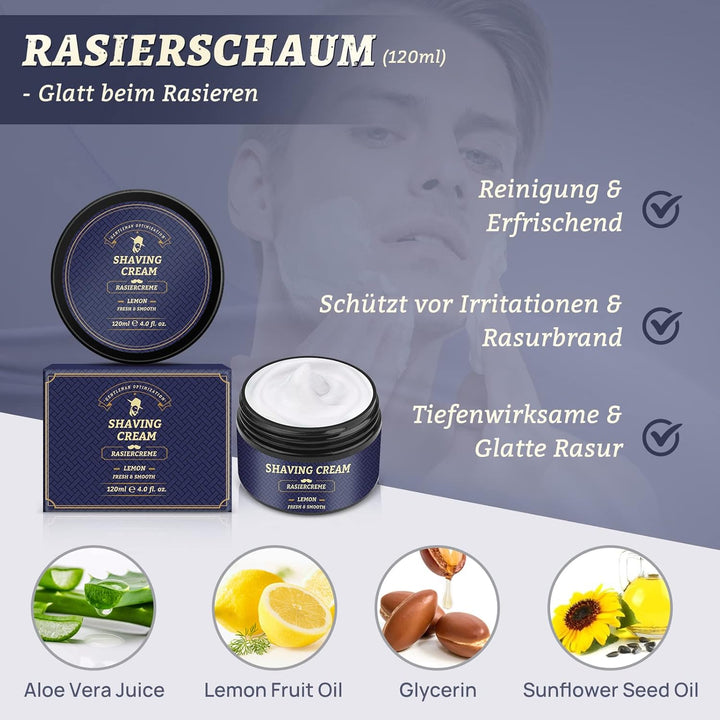 Bartpflege Set für Männer, Hochwertig Bart Rasierset Geschenke für Männer - Bartwuchsmittel Herren m