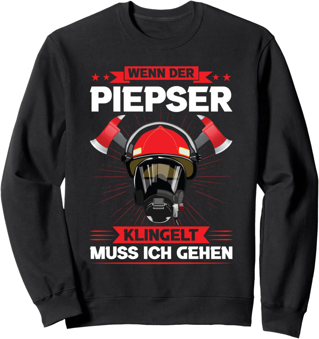 Feuerwehrmann Berufsfeuerwehr Piepser Sweatshirt