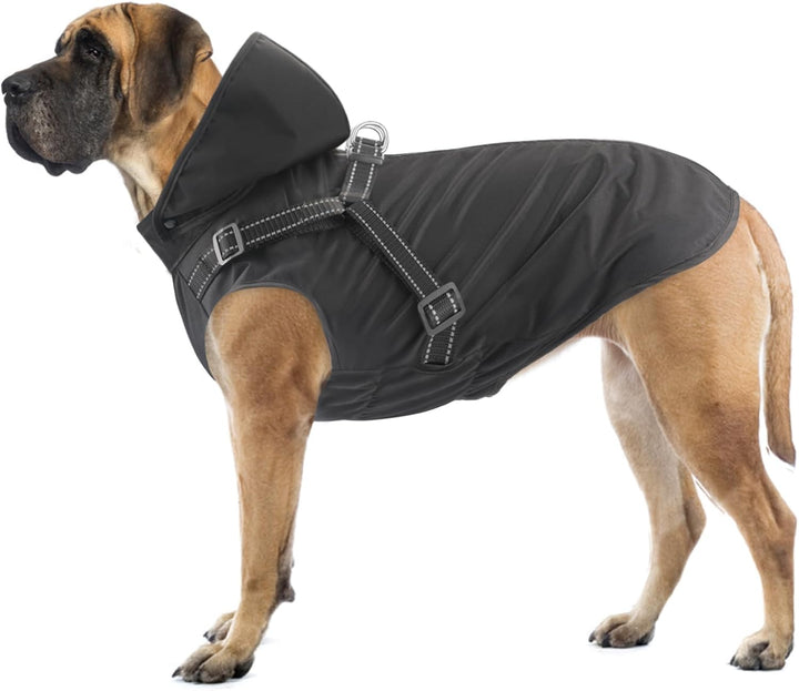 Mosucoirl Hunde Regenmantel Wasserdichter Hunde Kapuzenpullover Reflektierender Hunde Regenmantel mi